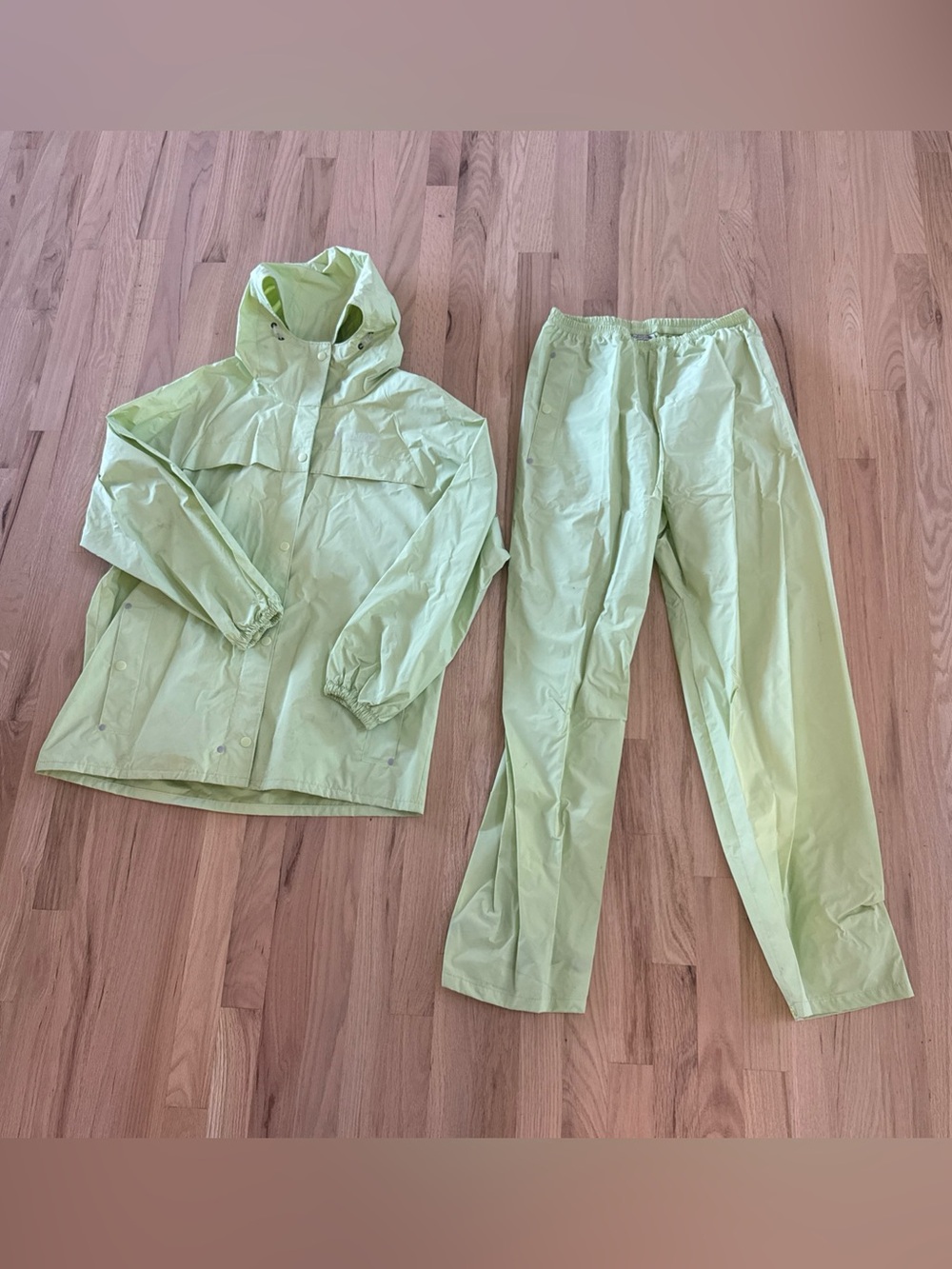 COLUMBIA Women's Medium Green Jacket Pants rain suit waterproof